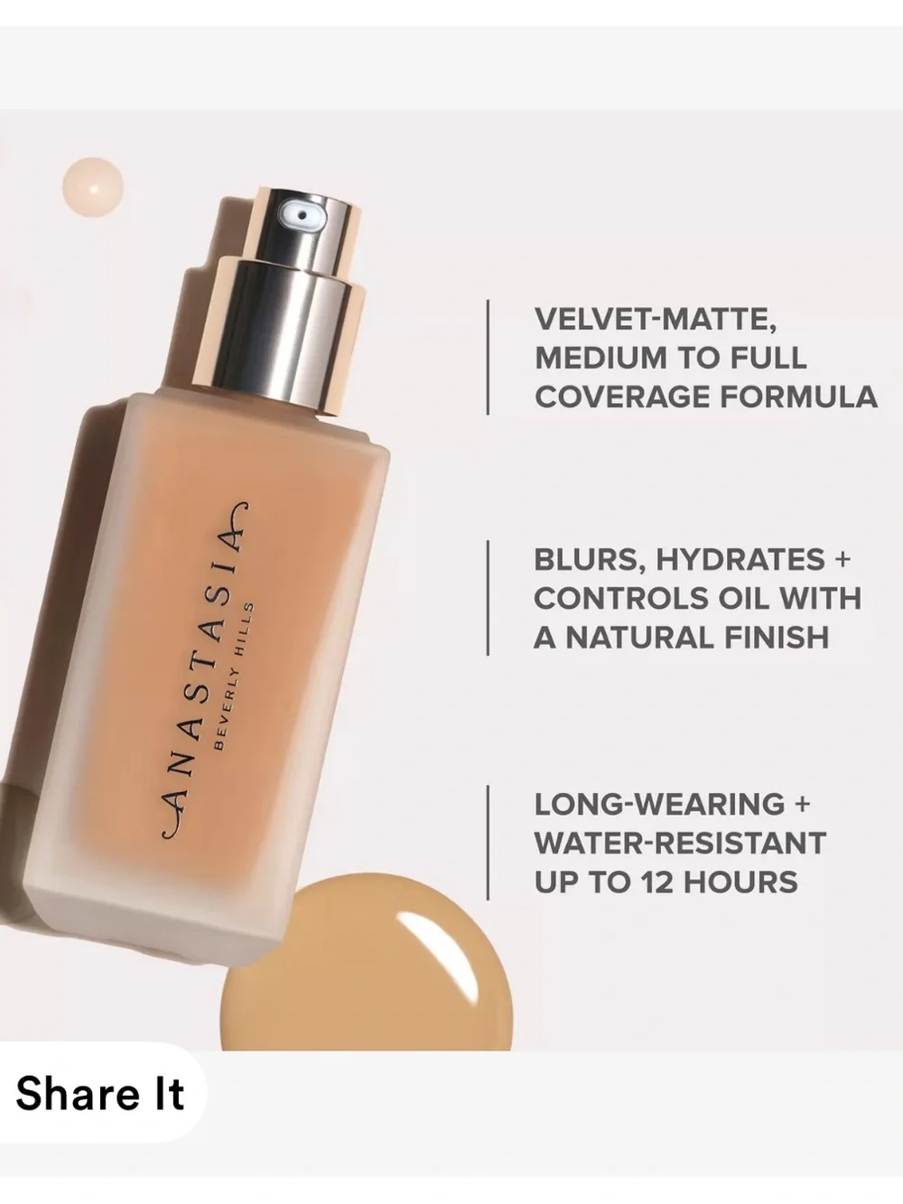 Anastasia Beverly Hills IMPECCABLE blurry second skin Foundation — 10.5N